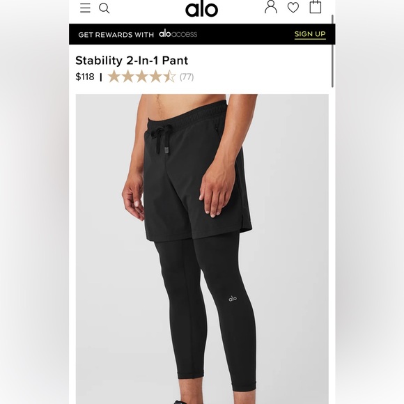 ALO Yoga Other - Alo Stability 2-In-1 Pant